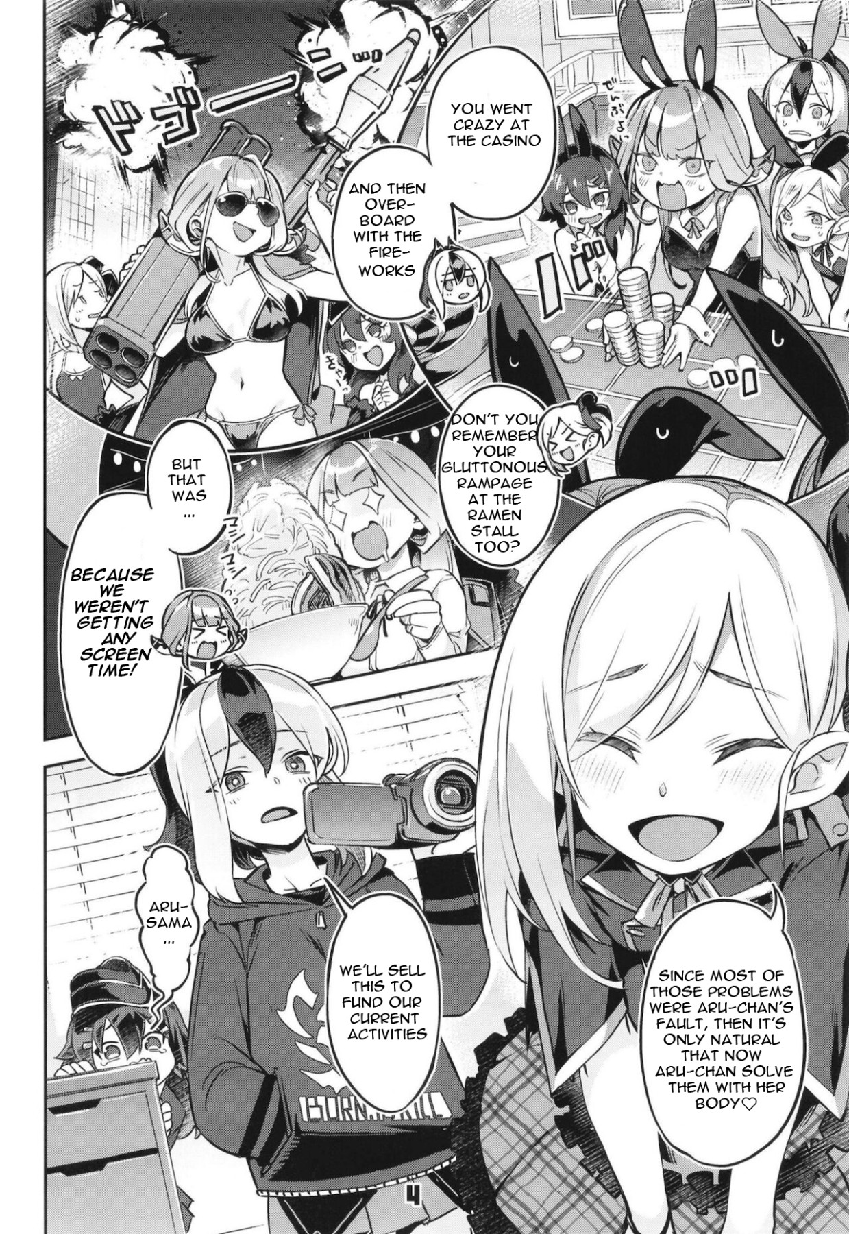 Hentai Manga Comic-Aru-chan Ran Out of Money And Before She Noticed, She Was Surrounded By Burly Men-Read-3